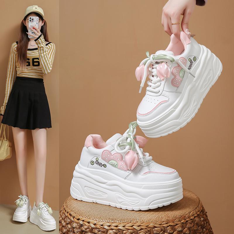 2025 Spring New Dad Shoes Board Shoes Women's Light and Versatile Student Casual Shoes Korean Version Ins Style Little White Shoes