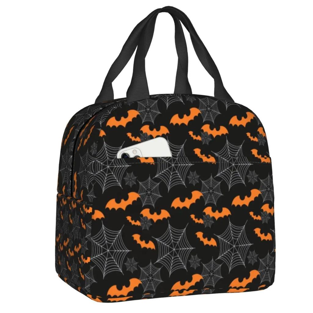 Herb  Insulated Lunch Tote Bag for Women Halloween Witchy Spooky Cat Cooler Thermal Food Lunch Box Outdoor Camping Travel