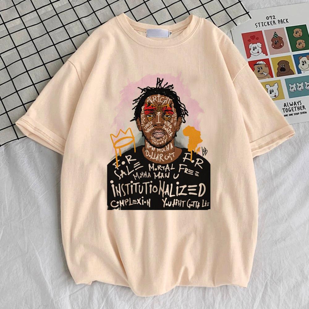 Kendrick Lamar Top T-Shirts Teenager koreanische Kleidung Ästhetik Harajuku Trendiges Streetwear-Shirt Grafik 2000er Frauen Hip Hop Gothic