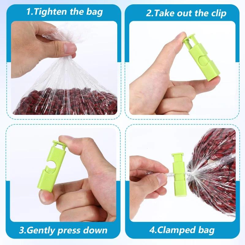 1/4/10pcs Reusable Food Bag Clips for Sealing Snacks Chips Dry Goods To Lock in Freshness Sealing Clip