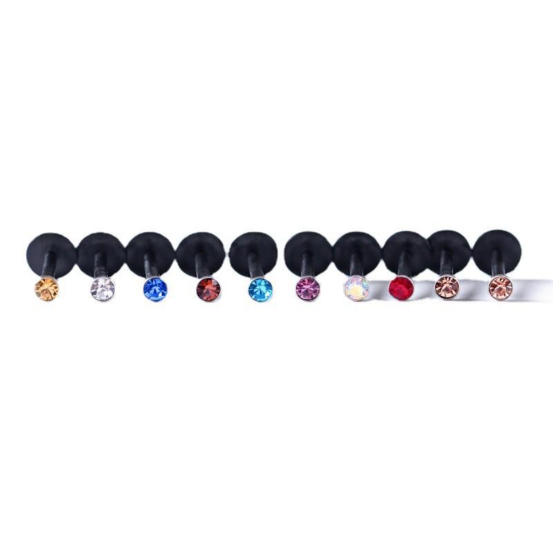 Acrylic Body Piercing Jewelry Set Lip Nose Ear Tongue Rings Clear Studs Women Unisex