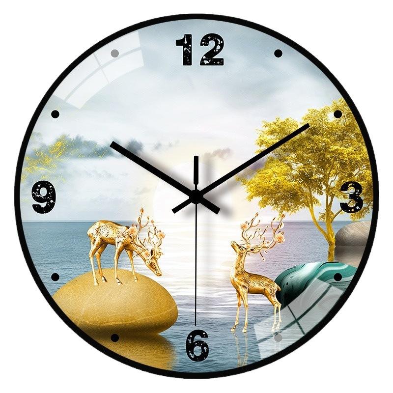 14-Inch 35Cm Internet Celebrity Clock Living Room Wall Clock Mute Creative Quartz Clock Bedroom Clock Decoration Wall Hanging