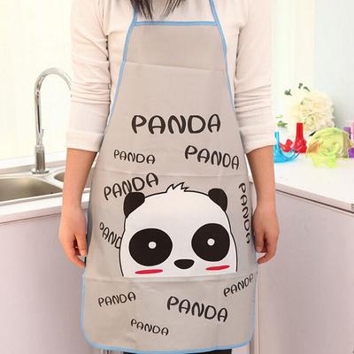Parent Children Cartoon Bear Apron Cotton Linen Kitchen Cooking Baking Apron UK