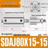 Adjustable Stroke Pneumatic Thin Cylinder - Piston Rod Sizes: 16/20/25/32/40/63