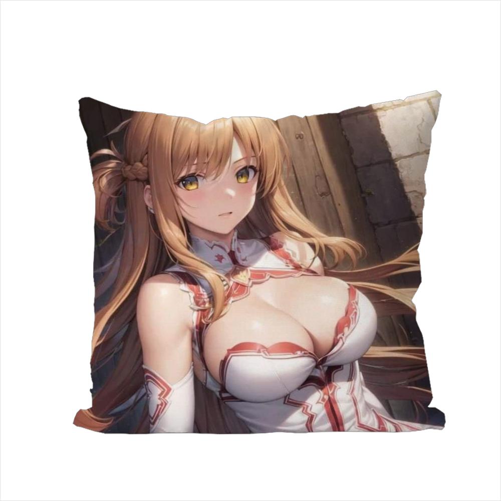 Sword Art Online Pillow Case For Car Sofa Decorative Home Doublesided Print Plush Square Throw Pillow Cushion Cover