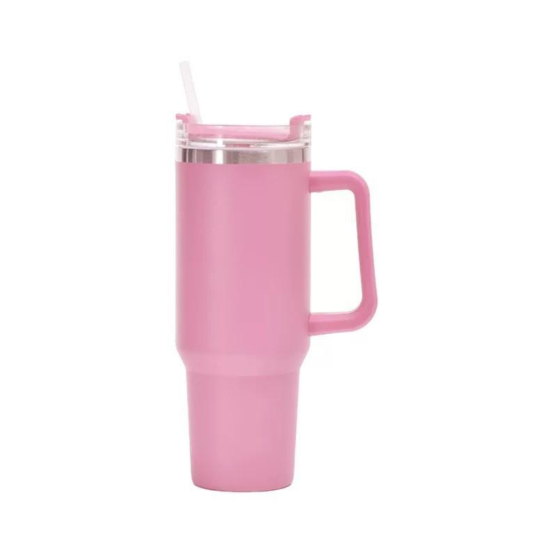 40oz Second Gen Insulated Stainless Steel Car Cup with Straw - Large Capacity Cold Preservation