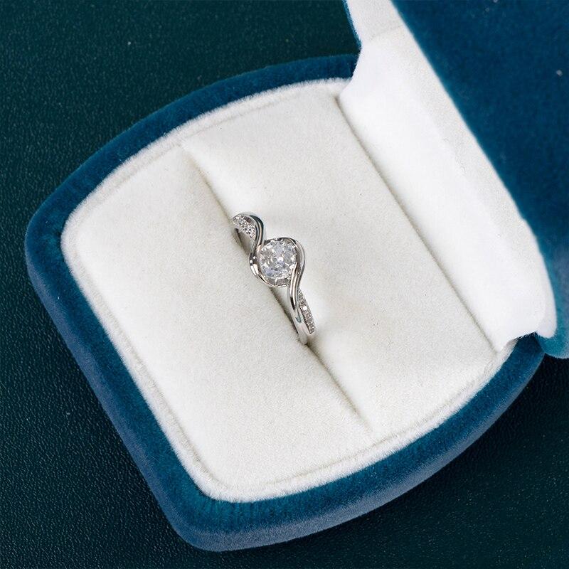 BELLA BOX Fancy Bridal Wedding Rings Modern Design Elegant Female Party Accessories Brilliant Zircon Luxury Jewelry For Women