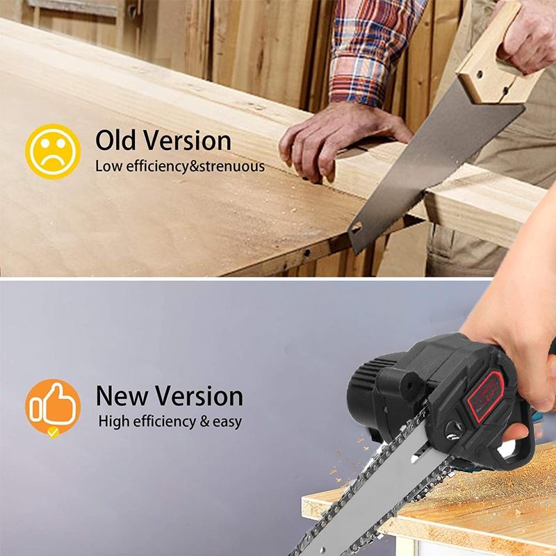 6 Zoll 3000W Mini-Elektrosäge Akku-Kettensäge Obstbaum Holzbearbeitung Gartengeräte Handgeführte Holzsägen