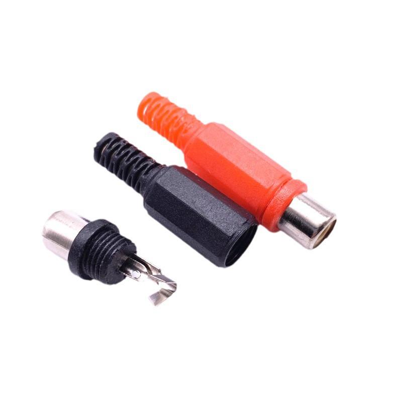 RCA AV Male/Female Plastic Solder Connector Plug