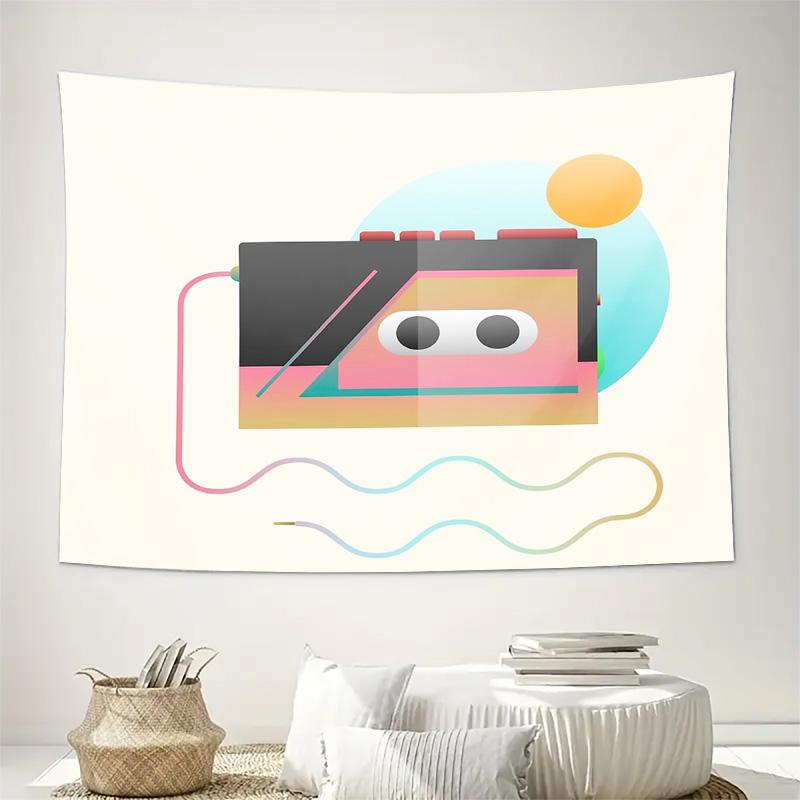 Retro Wave Tapestry Aesthetic Room Decor Vaporwave Wall Hanging Hippie Bedroom Decor Psychedelic Art Wall Tapestry Cool Room Dec
