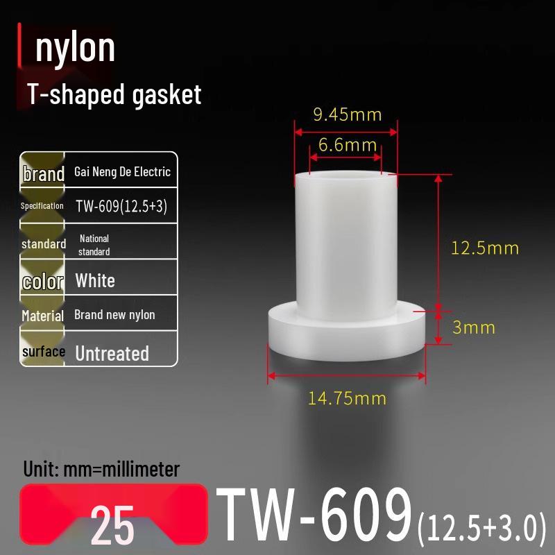 T-förmiger Nylon-Kunststoff-Dichtungsring und Schraubwellenhülse (Für dich: M2-M35)