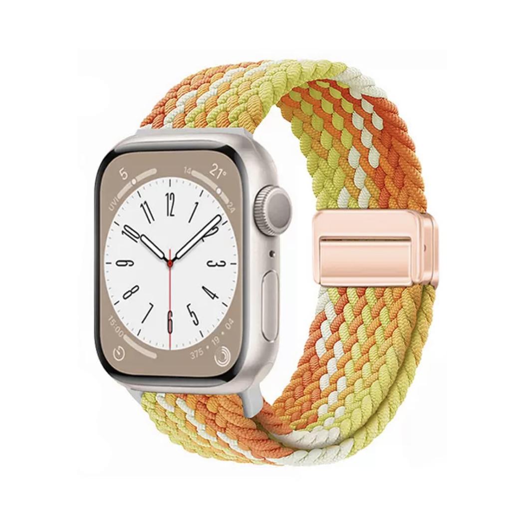 Nylon Braided Band Strap Compatible For Apple Watch S10 46mm 44mm 40mm 45mm 49mm 41mm 38mm iWatch Series Se 10 7 3 5 6 8 9 Ultra