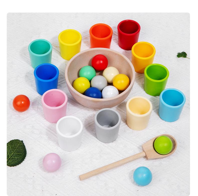 Montessori Lustige Farb-Sortierbecher für die Früherziehung und das praktische Lernen