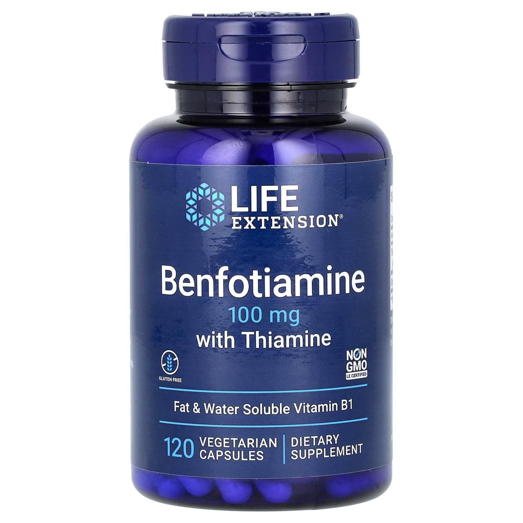 Benfotiamine with Thiamine, 100Mg, 120 Veggie Capsules