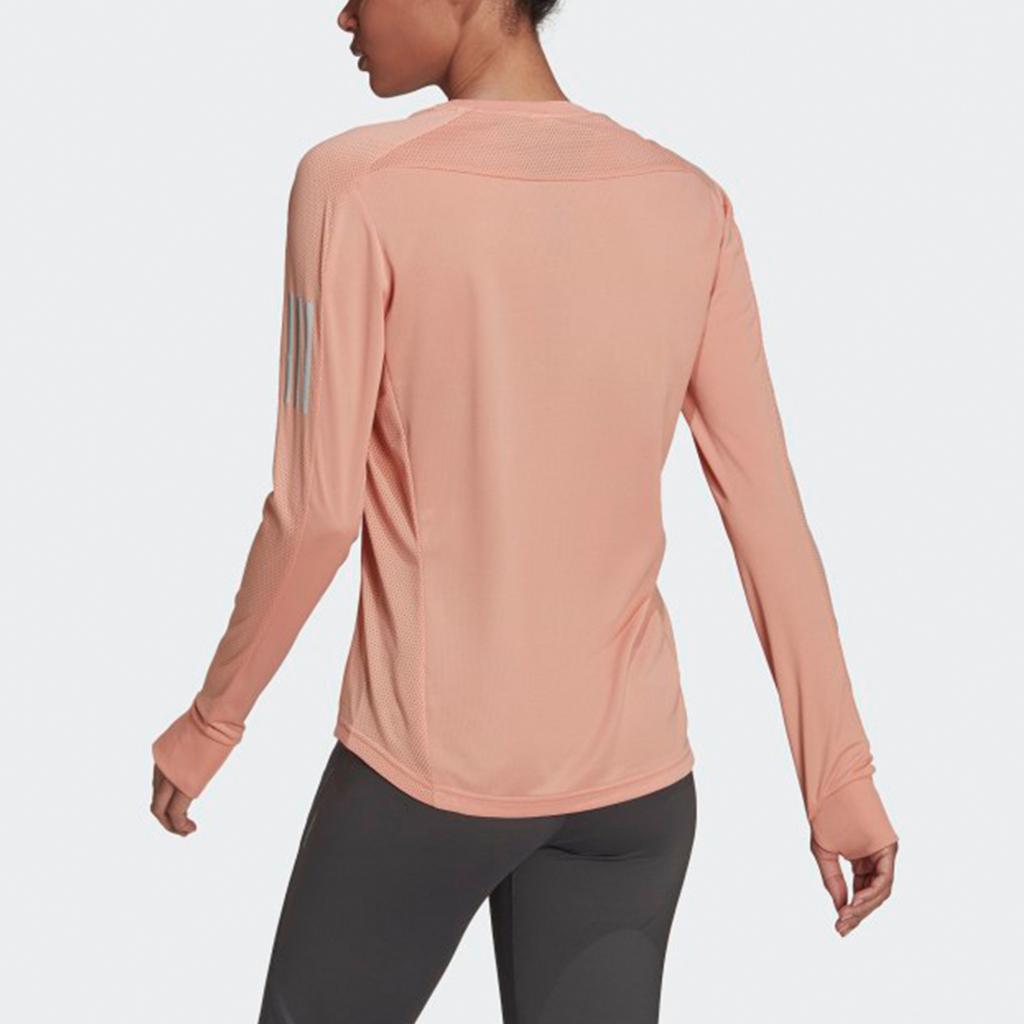 Adidas Long Sleeve Training Running T-Shirt Women Tops Pink H31023