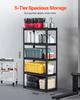 Storage Shelves 16" D X 32" W X 63" H 5-tier Garage Storage Shelving