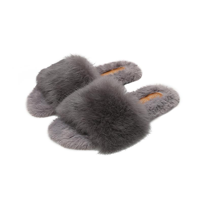 Tøfler dame 2021 høst ny mote yttertøy Mao Mao sko allsidig koreansk versjon student vinter gravid kvinne chic bomullsmopp