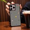 Color love black plaid for Apple iPhone17/16Pro mobile phone case 14 matte PC15 women's 13 sets