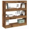 Bookshelf 3 Tiers 100 x 30 x 103 cm Engineered Wood Reclaimed Wood