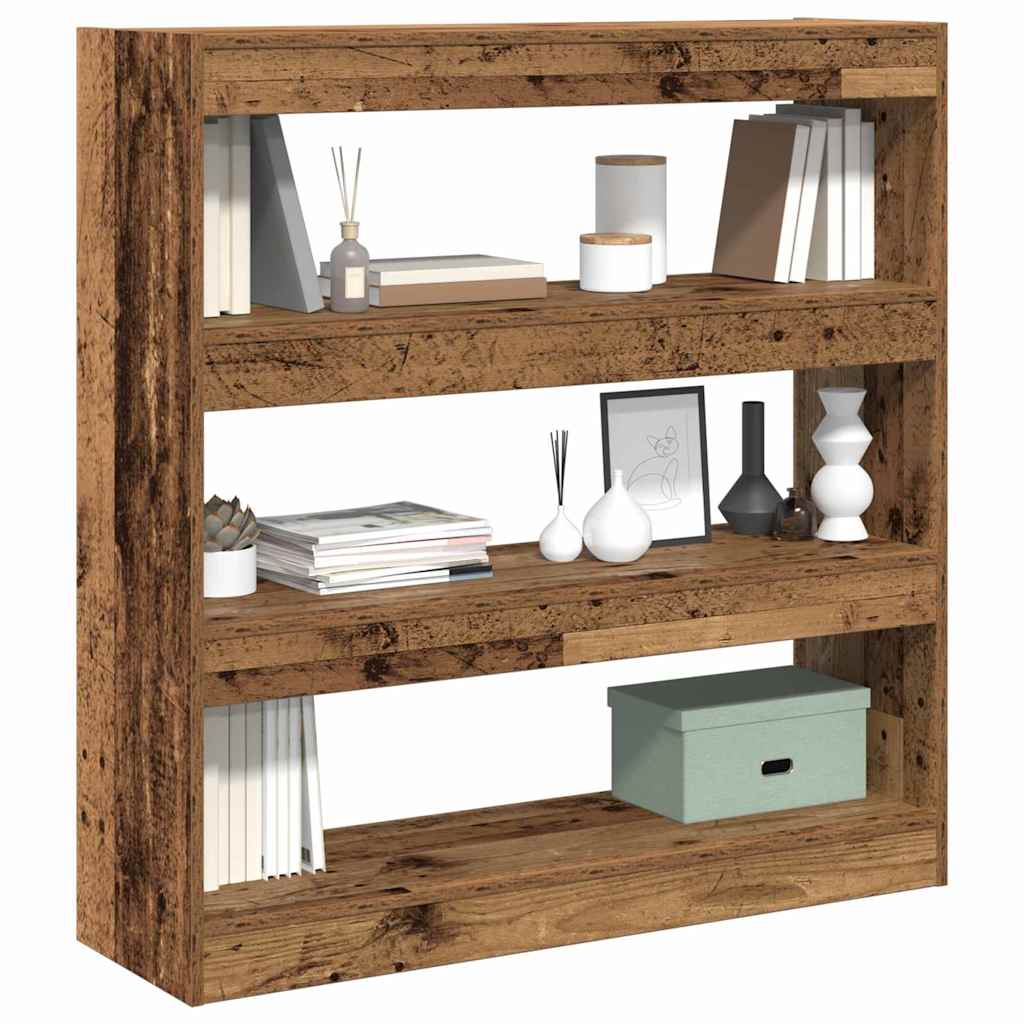 Bookshelf 3 Tiers 100 x 30 x 103 cm Engineered Wood Reclaimed Wood