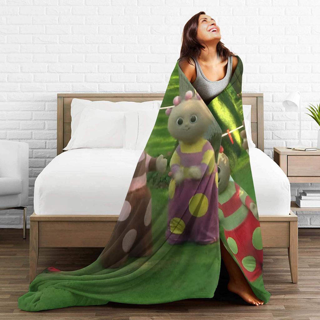 Manta Makka Pakka In the Night Garden de calidad, suave, para viajes de otoño, sofá cama, cómoda colcha.
