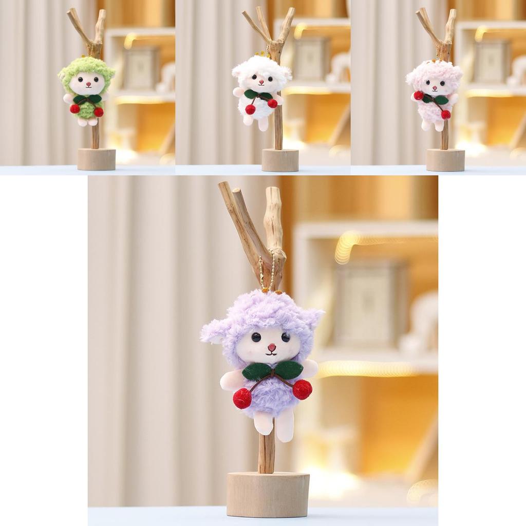 Charming Plush Lamb Doll Keychain Vibrant Colors Perfect For Kids And Toy Collectors