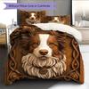 Border Collie Pattern Bedding Home Decoration Birthday Gift (1 * duvet cover + 2 * pillowcase, without core)