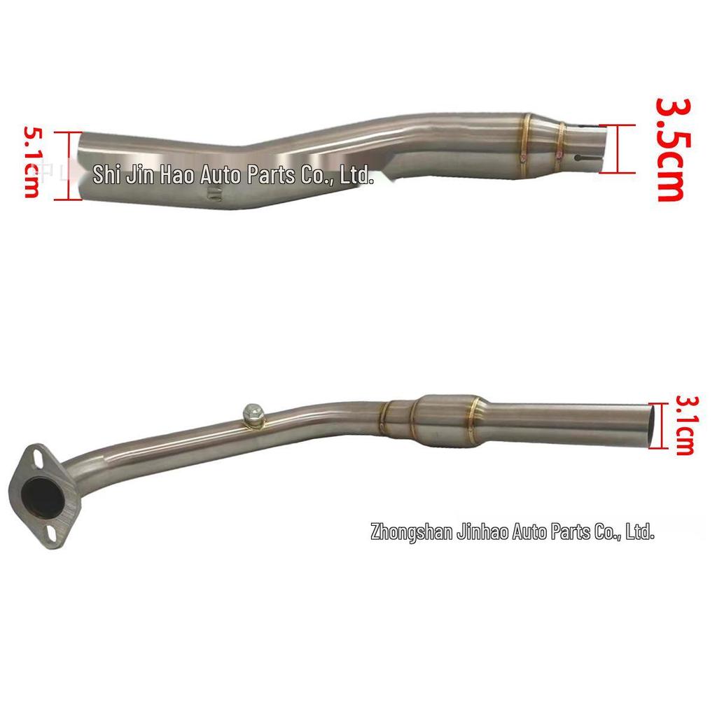 MT15 Stainless Steel Motorcycle Exhaust Backpressure Muffler Front Section