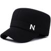 N Letters Middle Aged Elderly Hat Autumn With Thick Wool Windproof Warm Flat Top