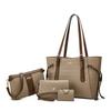 Moda Nova Outono Inverno 2025 Bolsa Tote Ombro Transversal Mãe-Filha Conjunto de 4 Peças, Bolsa Feminina Multifuncional de Grande Capacidade para Trabalho e Casual