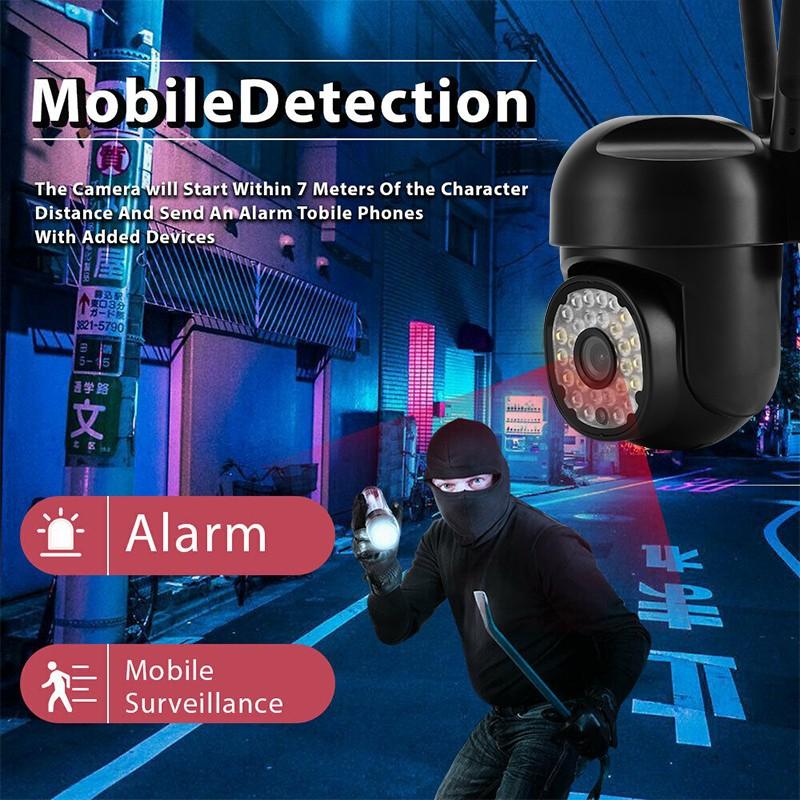 Cheap 1080P 5Ghz&2.4Ghz Wifi Outdoor IP Camera 28Leds Wireless Motion Detection PTZ Camera Full