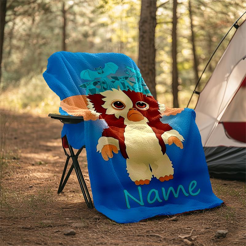 Personalized Custom Name Blanket - Gremlins Print Design,Blanket for Sofa,Bed,Travel,Camping - Soft and Warm, Great Gift