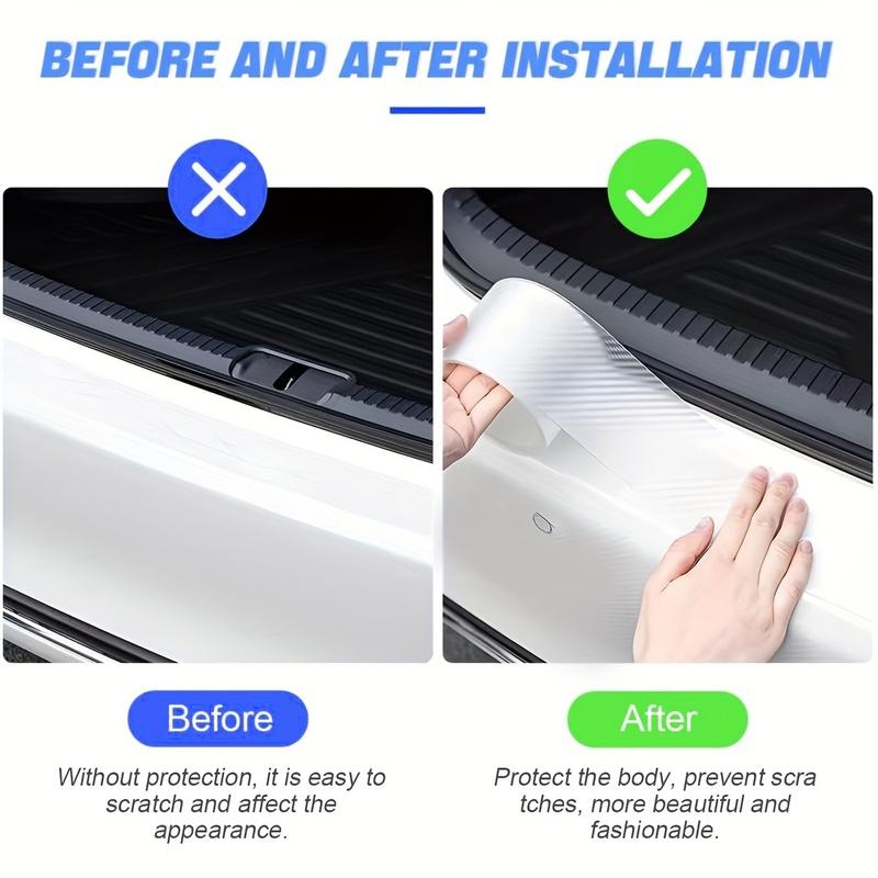 Carbon Fiber Car Door Edge Bumper Protector 3D Sticker Tape Wrap Transparent Anti-Scratch Film Vehicle Protect  Waterproof Body