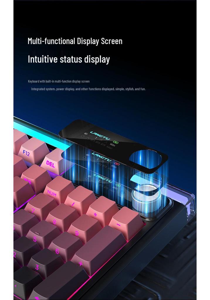 Langtu L99 Silent Three-Mode Side-Engraved Gradient Office Membrane Keyboard