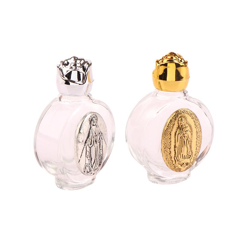 1Pc Leere Heilige Wasser Jesus Flasche Religiöse Kreuz Flasche Christian Taufe Lieferungen