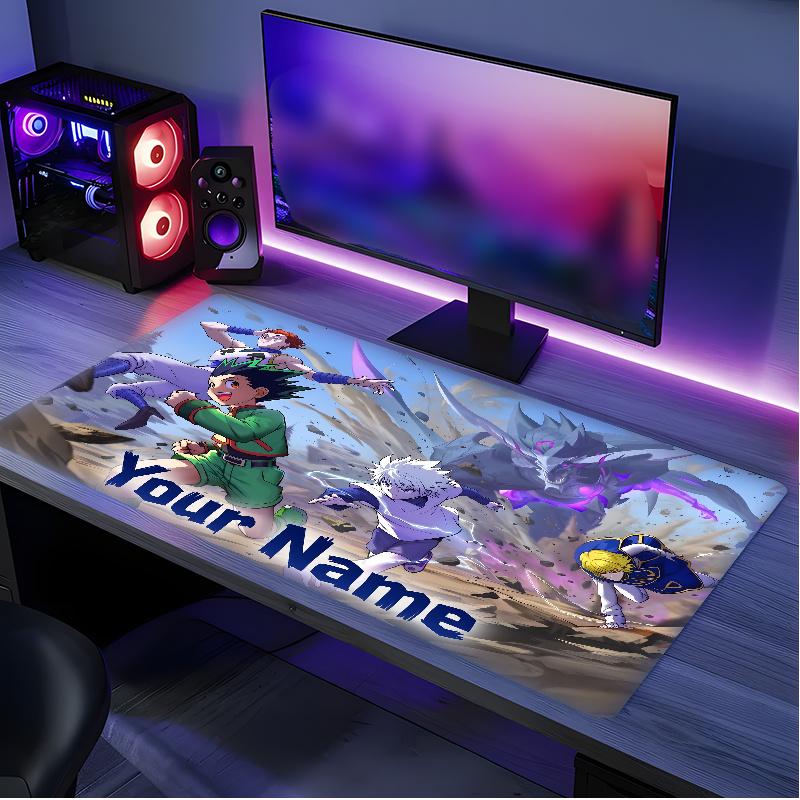 Hunter×Hunter (5) Custom Name Mouse Pad Non‑Slip Mousepad for Office Gaming Desk Custom Gift for Men Women