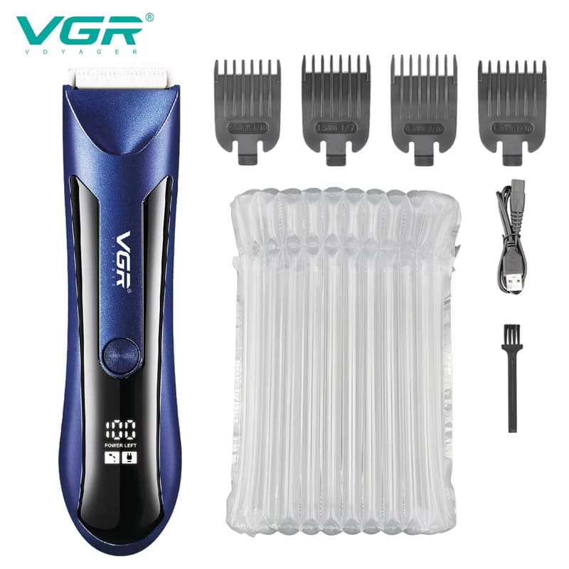 Portable Universal Electric Hair Trimmer Full Body Washable Hair Clipper LCD Digital Display Electric Hair Clippers for Men's Beauty Safe To The Skin