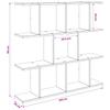 Wall Shelf White 102 X 20 X 96 Cm Engineered Wood