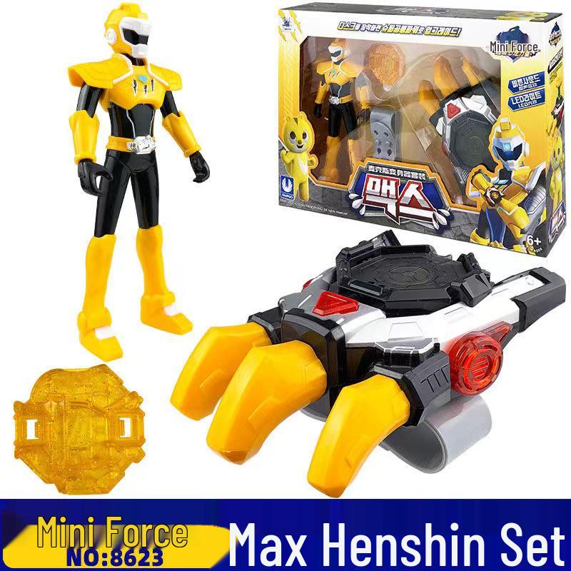 Mini Force X Leo Max Action Figure - Sound & Light Transformer Toy for Kids