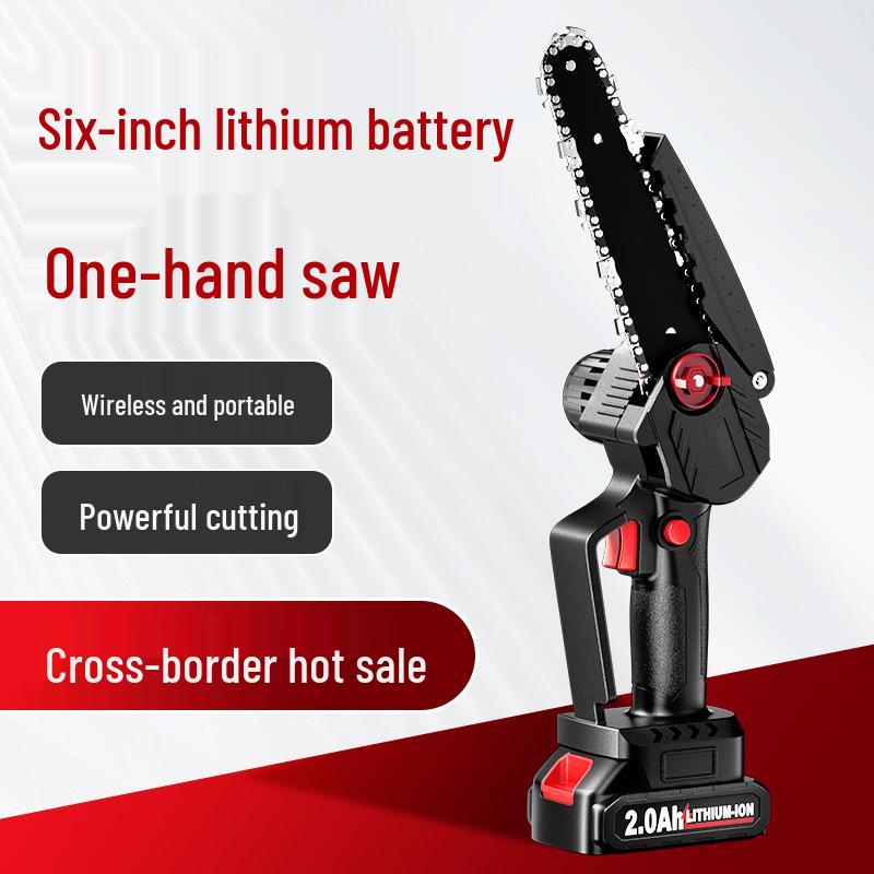 Compact Cordless Electric Chainsaw with Lithium Battery for Home Pruning and Logging