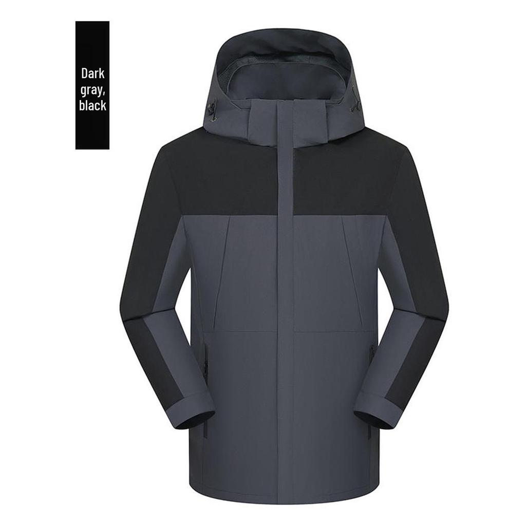 Unisex Windproof Hooded Windbreaker: Custom Printed Outdoor Jacket for Team Building, Class and School Uniforms