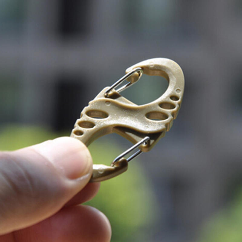 

1 шт. S-образный карабин Edc Gear Snap Spring Clips Hook Survival Keychain Tool