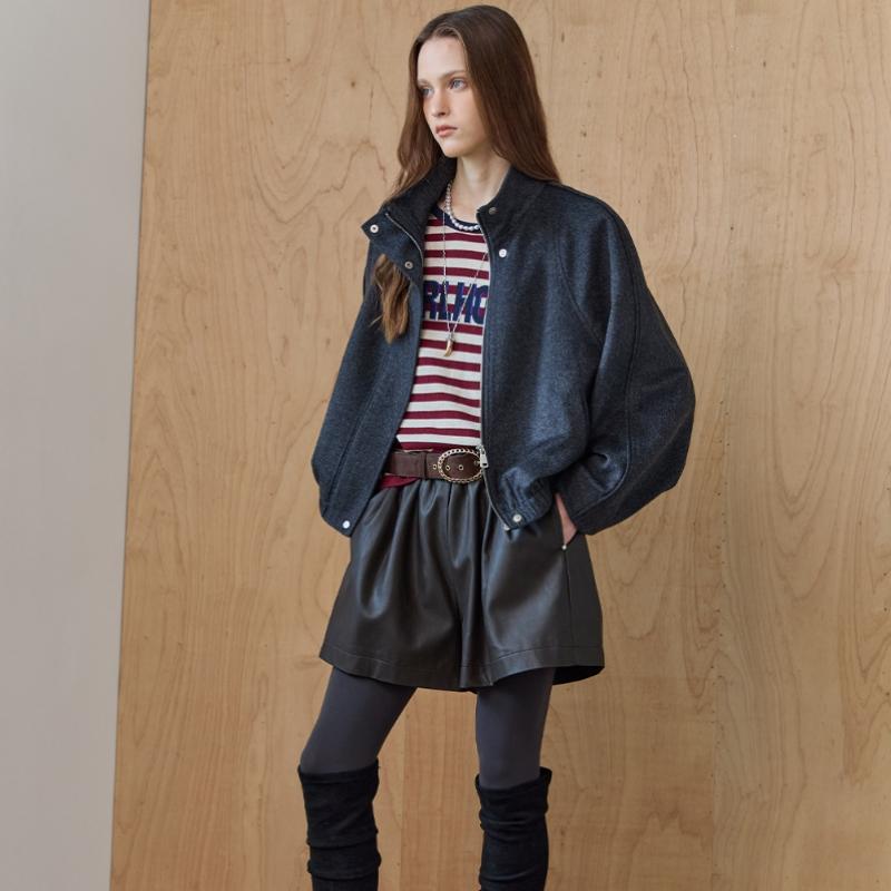 MAXZA High Neck Handmade Blouson Zip Up Jacket Ze12hj001nh