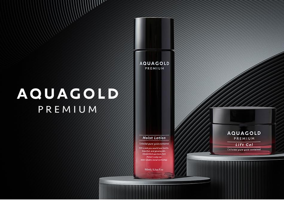 [Косметика] Phiten Aqua Gold Premium Гель-лифтинг [Гель «Все в одном» / Более 20 косметических ингредиентов / Фотоактивируемые ингредиенты]