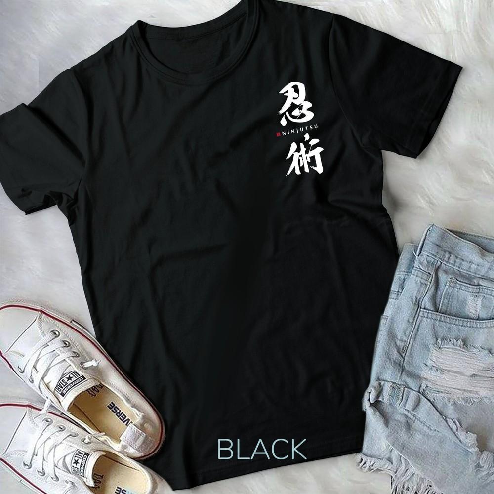 Ninjutsu Kanji Ninja Shinobi Minimalist Japanese Martial Art Unisex Tshirt S