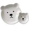 White Ceramic Platter Jiaozi Dipping Sauce Plate White Bear Ceramic Plate Cartoon Animal Storage Tray Household Tableware