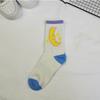 Men's street trend mid tube socks, women's moon cactus, banana sweat absorbing and odor resistant sock