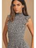 2023 Retro Floral Print Sleeveless Ruffle Dress for Women