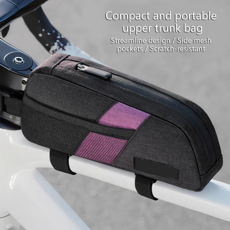 Large Capacity Bicycles Storage Bag Bike Frame Front Tube Bag Light Weight Cycling Bag Mountain Bike Front Saddles Bag