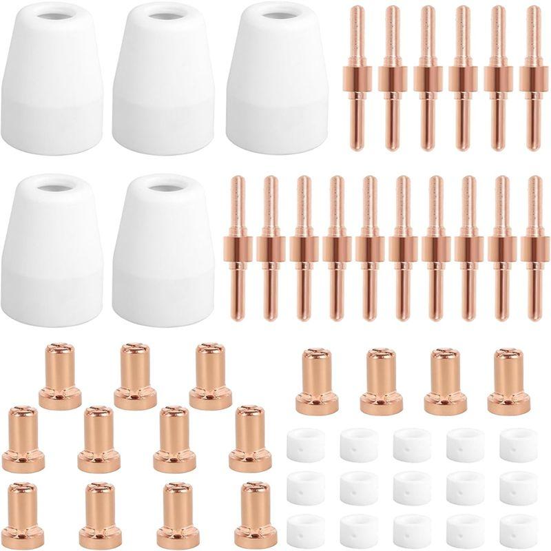 

ABUL-Plasma Cutter Tips 100PCS PT-31 Fits For CUT-45 CUT-50 CT-312 MIG205MP, Plasma Cutter Consumables With Torch A